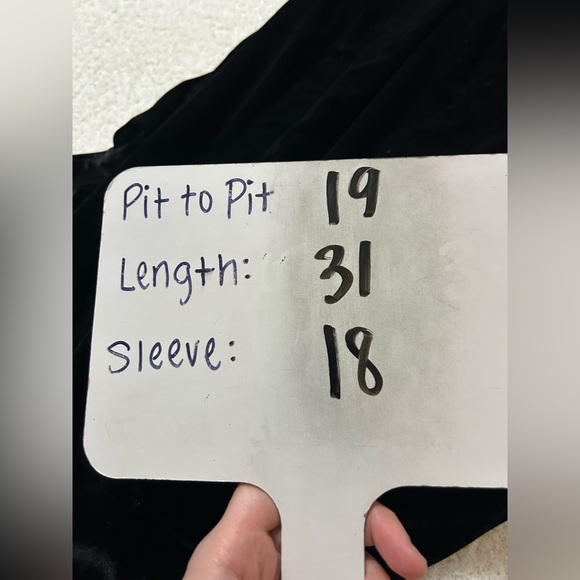 Susan Graver Black Velvet Tunic Top Size S Elevated Basic Career Wear Date Night - Picture 5 of 5